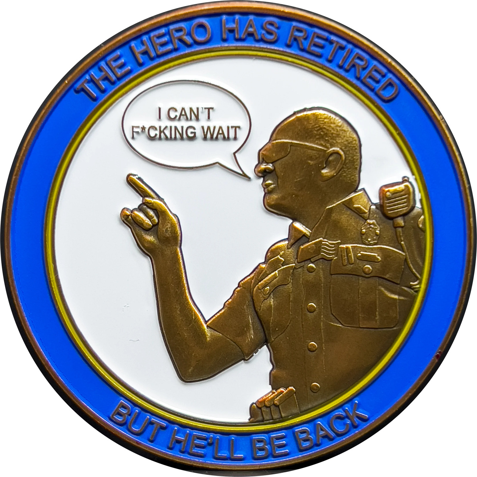 GL10-002 Trooper Matthew Spina Retired CSP Version 7 Challenge Coin Connecticut