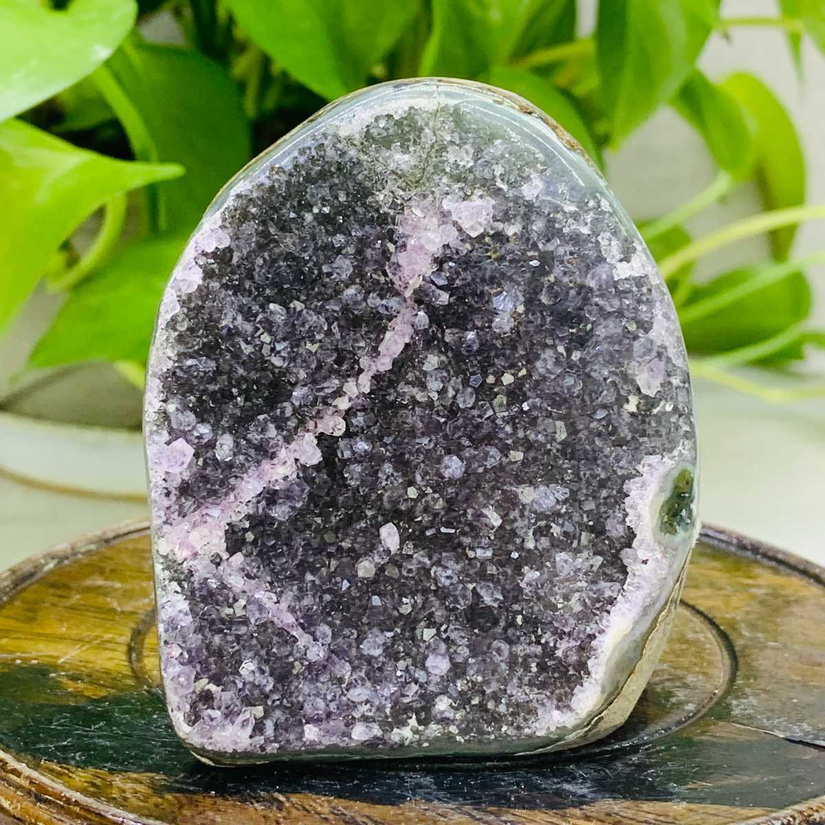 220g Natural Amethyst Geode Mineral Specimen Crystal Quartz Energy Decoration