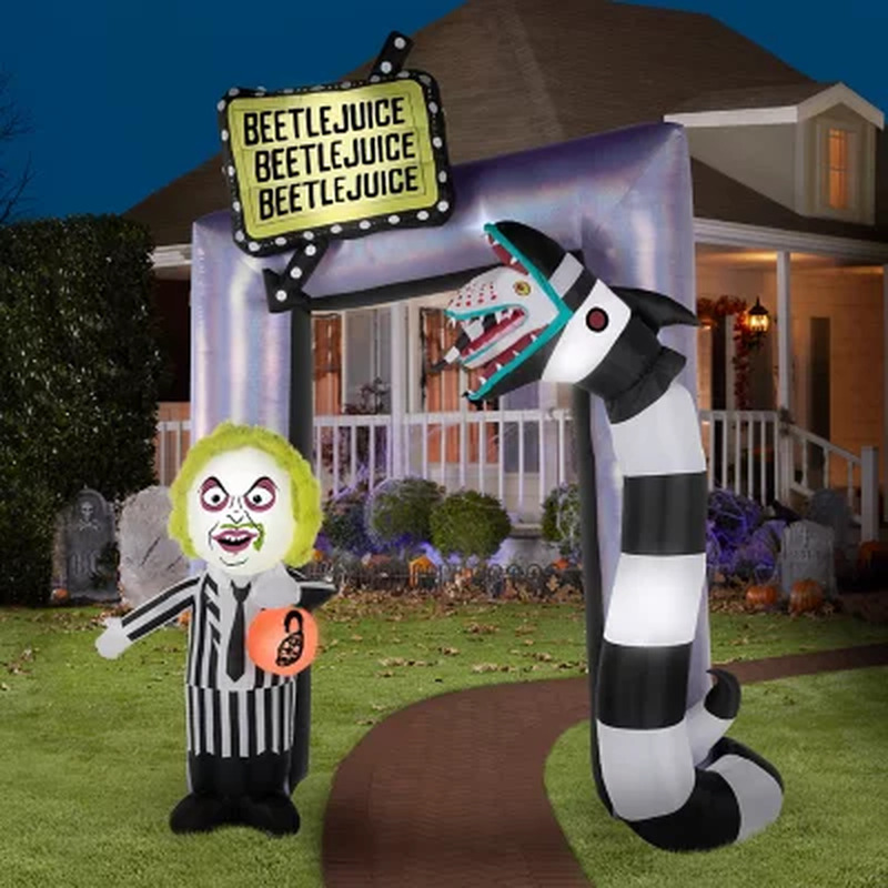 10.5\' BEETLEJUICE GIANT INFLATABLE ARCHWAY Halloween Airblown Yard Decor