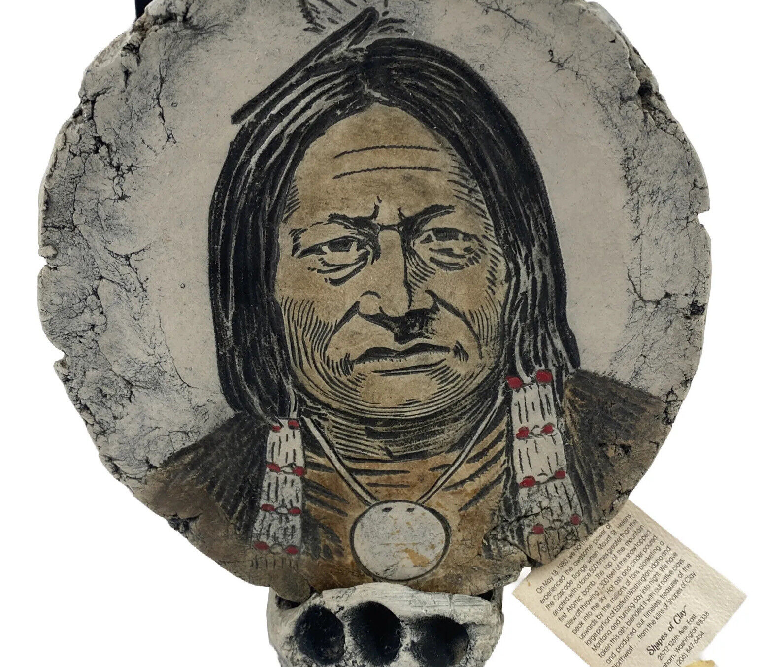 Sitting Bull, Shapes of Clay by Stan Langtwait, Vintage, 7\