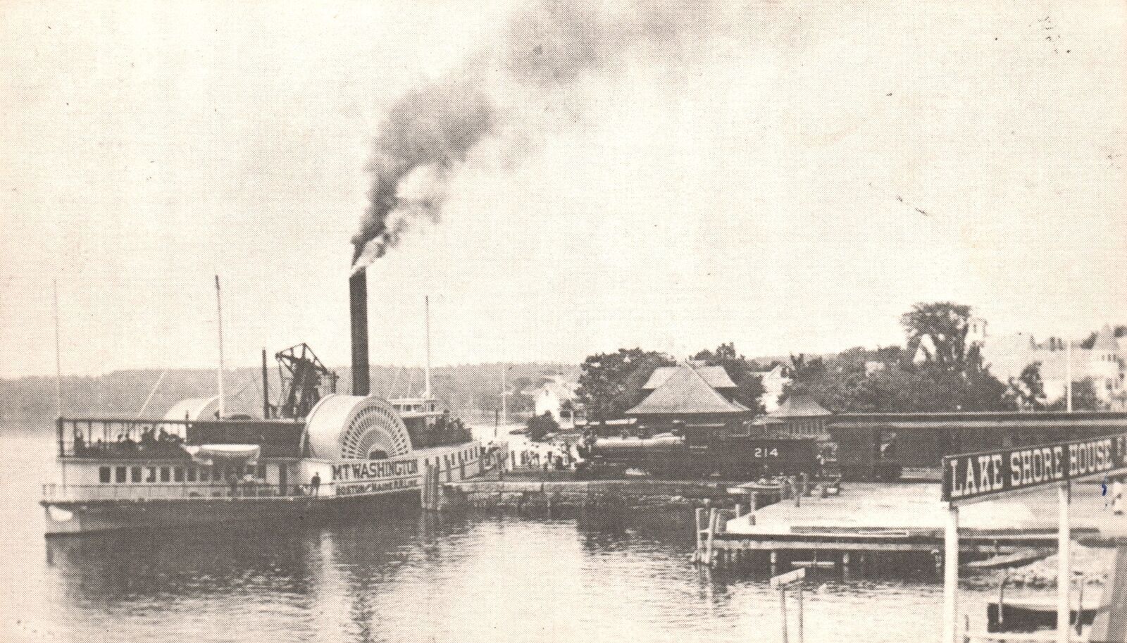 Vintage Postcard Wolfeboro Railroad Historical Dock Station New Hampshire NH