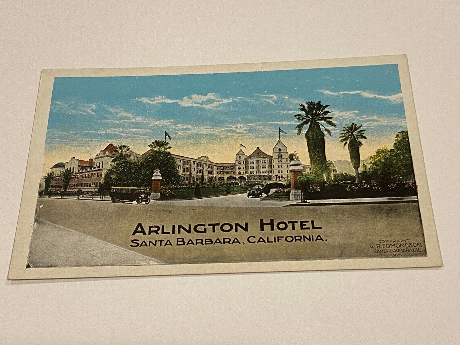 ARLINGTON HOTEL, SANTA BARBARA, CA CALIFORNIA Antique Cars Vintage Postcard