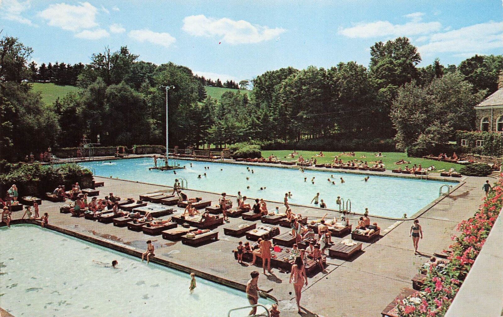 Postcard Swimming Pool Oglebay Park Wheeling West Virginia