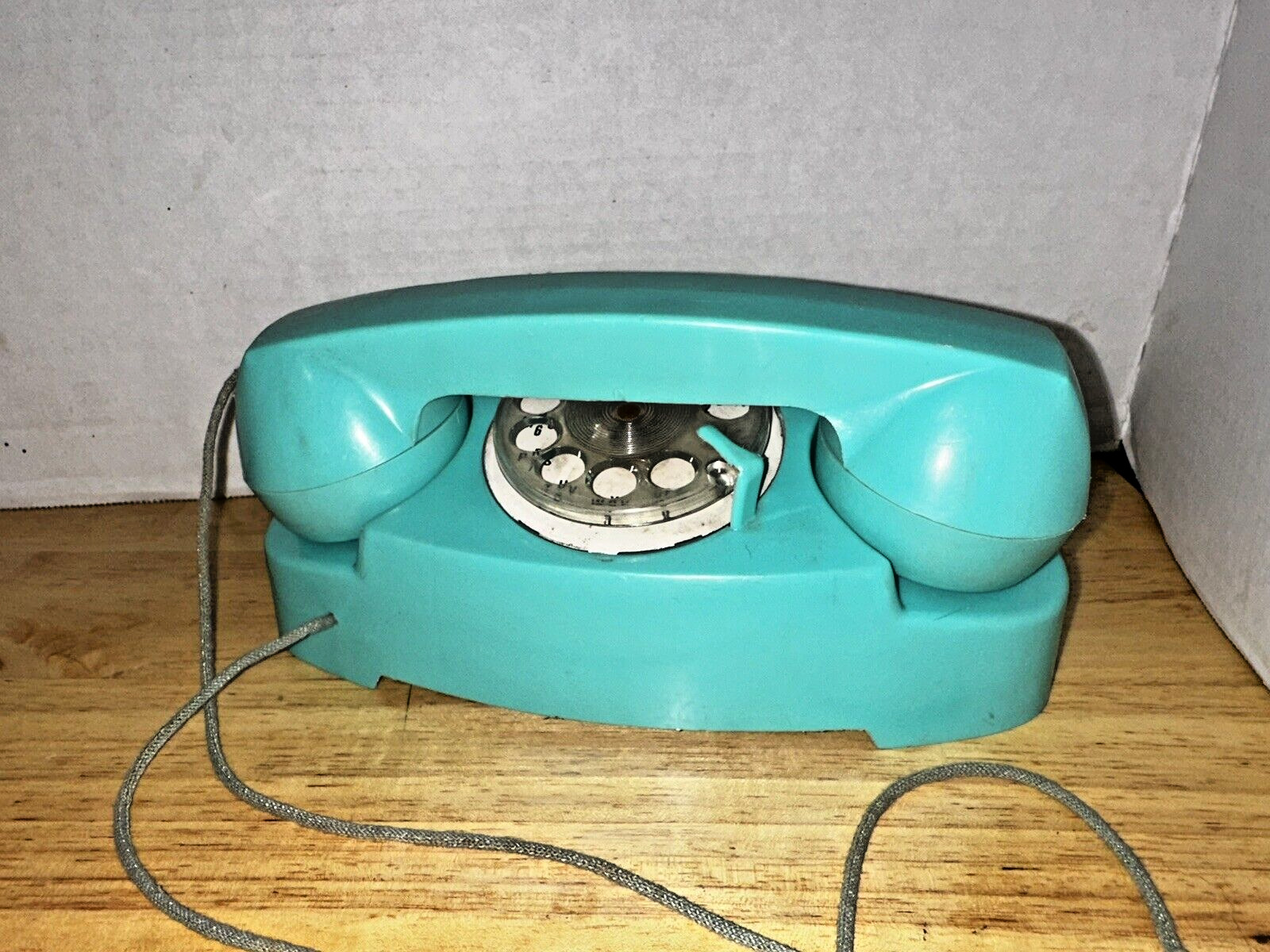 Vintage Blue Plastic Playtime Rotary Phone NO Batteries