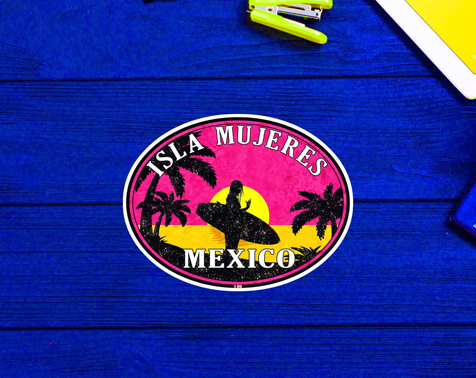 Isla Mujeres Mexico Cancun Caribbean Sea Laptop Bumper Quintana Roo Sticker 3.9\