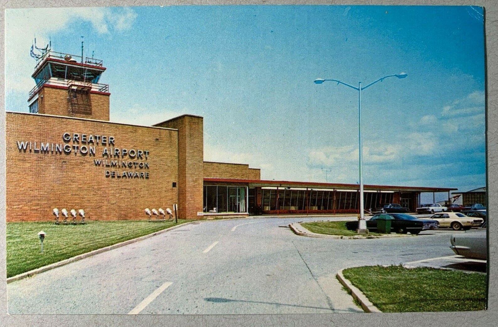 Postcard Wilmington DE - c1970s Greater Wilmington Airport Terminal Building