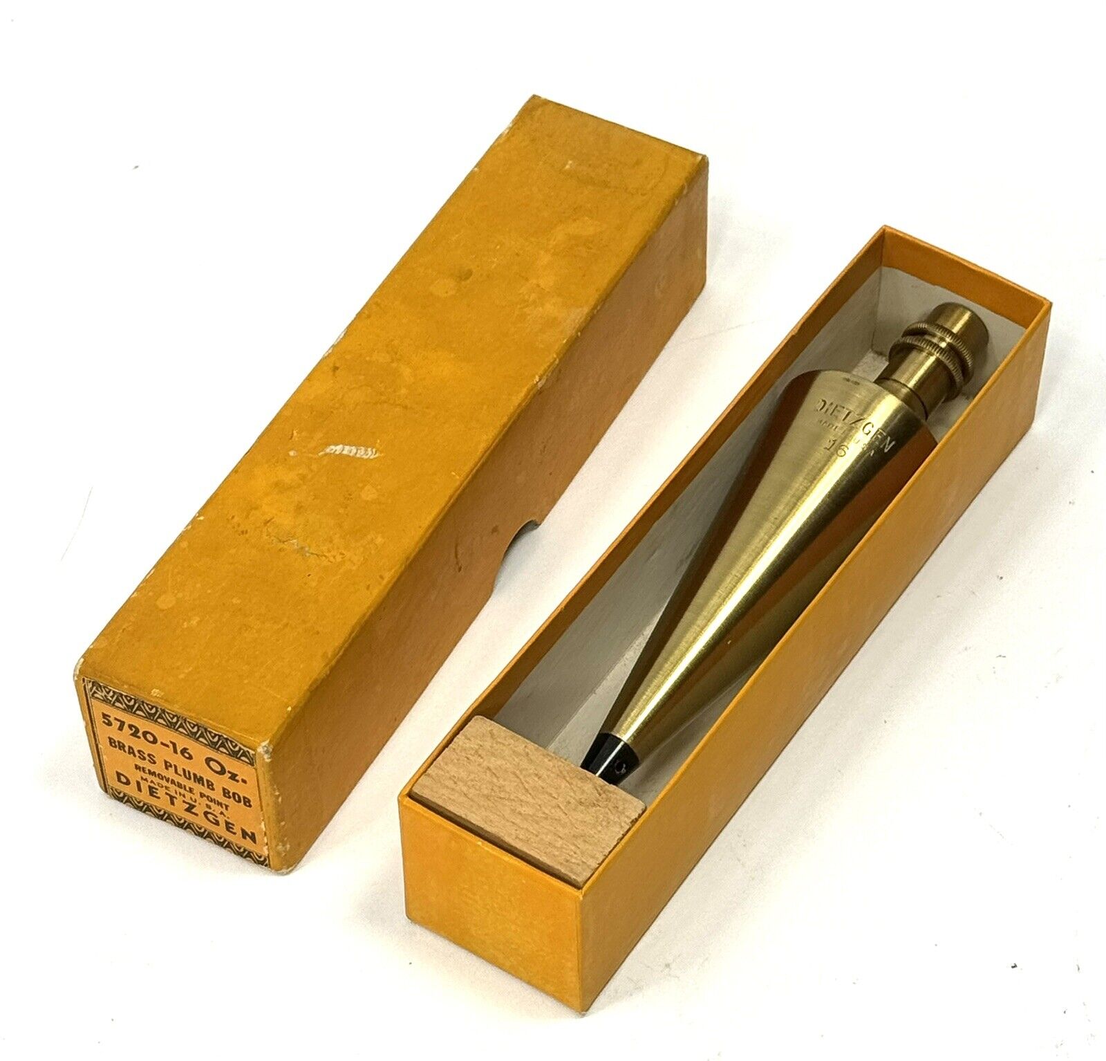 Dietzgen Brass Plumb Bob 5720-16 Oz , Dead Mint In Original Box