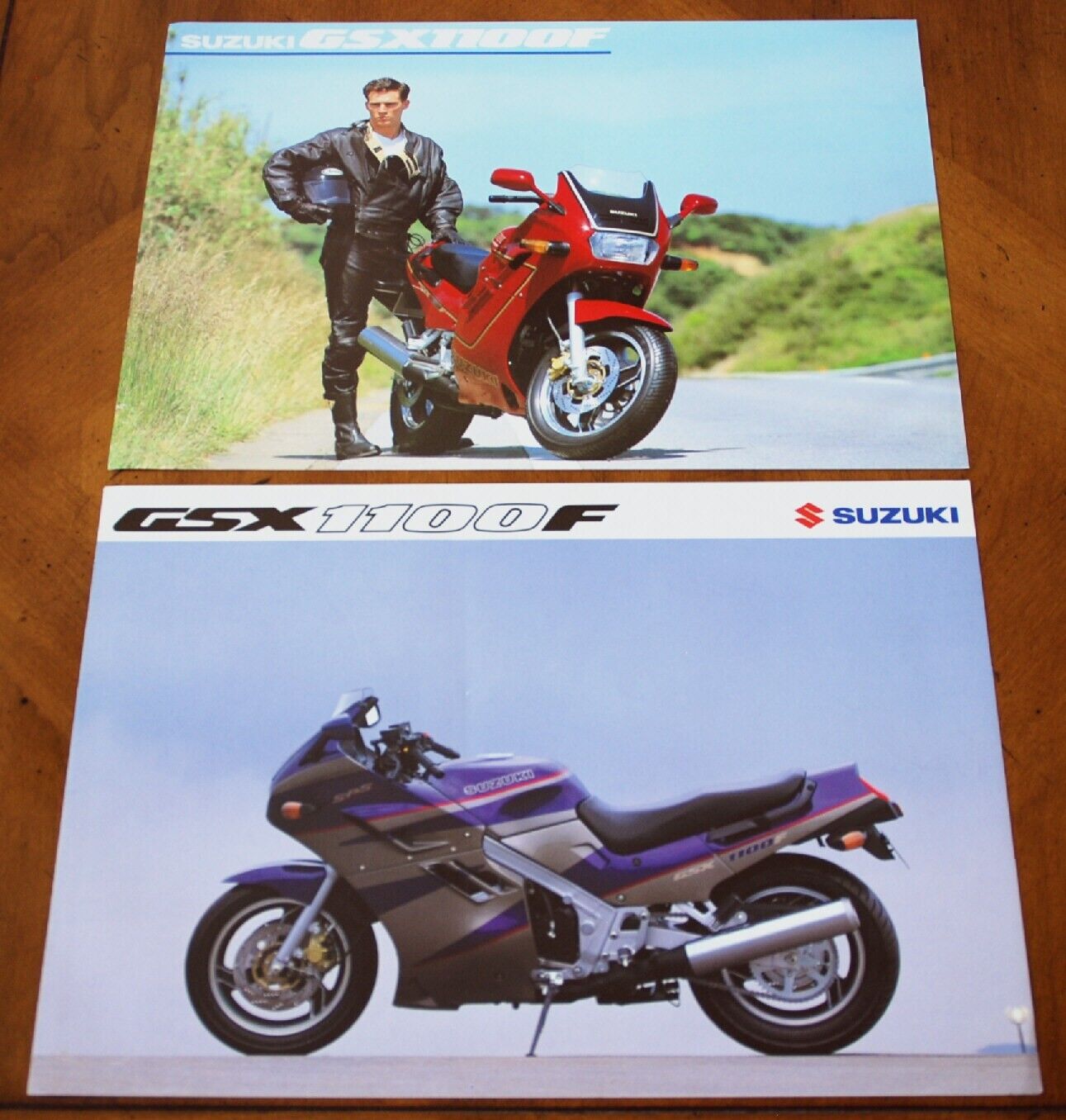 Suzuki GSX1100F brochures (pair) Prospekte, 1990/91