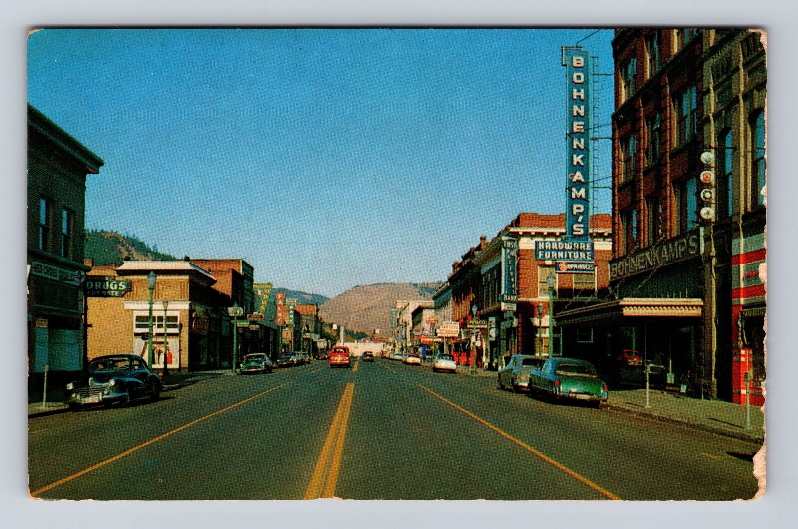 La Grande OR-Oregon, Scenic View Of Road Area, Antique, Vintage Postcard