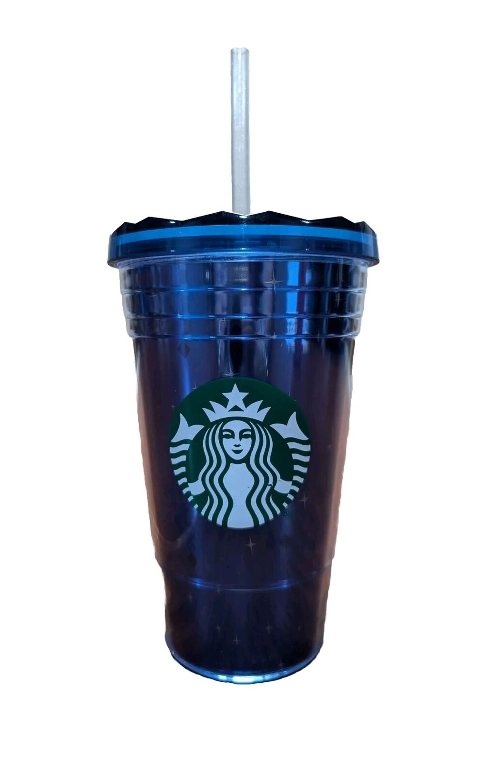 Starbucks 2015 Blue Disneyland 60th Anniversary Tumbler 16 oz Cold Cup Disney