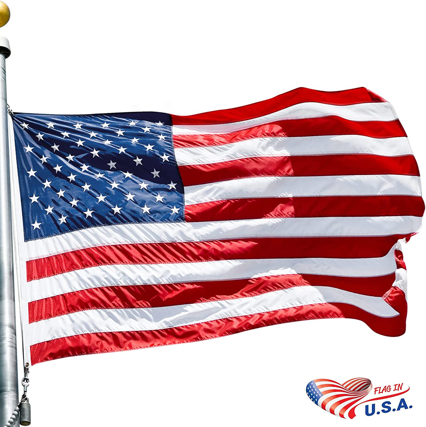 American Flag 4x6 FT For Outside 100% Made In USA Most Durable, Heavy Duty, Luxu