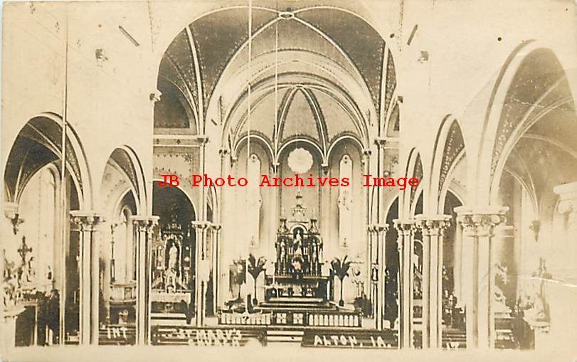 IA, Alton, Iowa, RPPC, Saint Mary\'s Church Interior, 1917 PM, Photo No 17