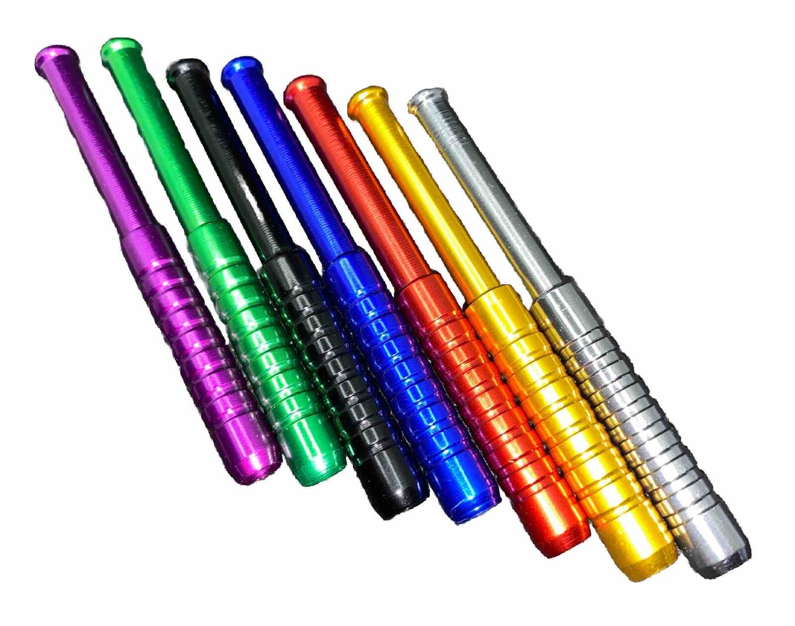 LOT OF 7 SOLID ANODIZED ALUMINUM ONE HITTER PIPE DUGOUT BAT 3 INCH SALE PRICED