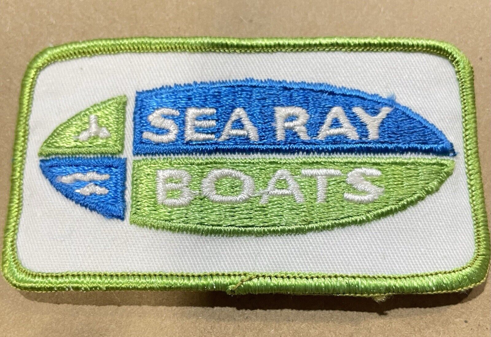 Vintage Sea Ray Boats Hat or Jacket Patch 3-3/4”x2” Gone When Gone