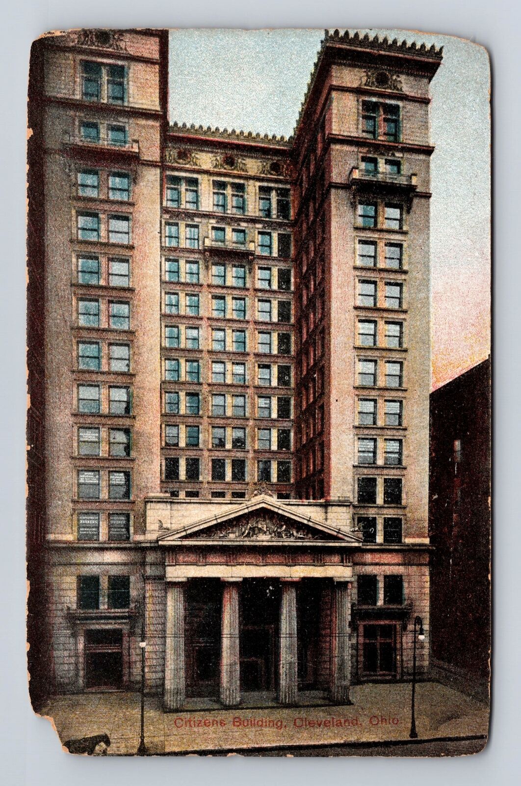 Cleveland OH- Ohio, Citizens Building, Advertisement, Antique, Vintage Postcard