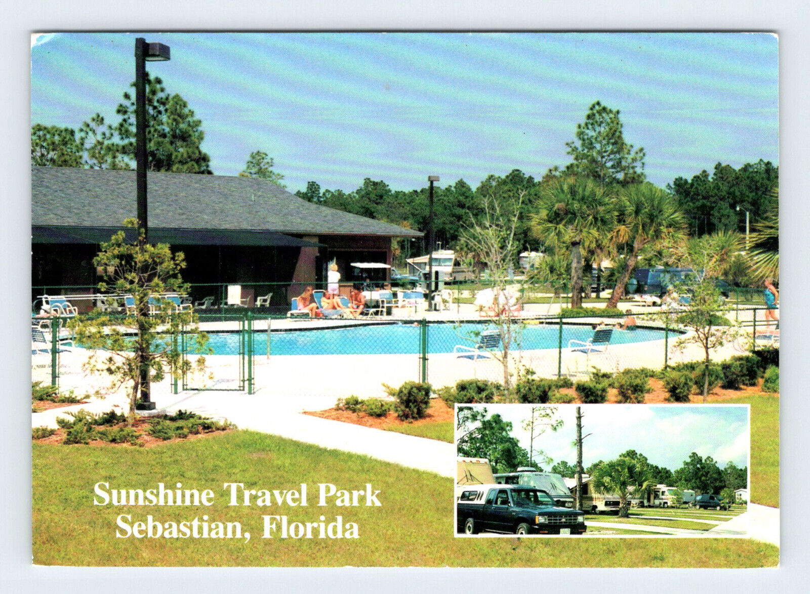 Sunshine Travel Park Sebastian Florida Vintage 4x6 Postcard OLP3