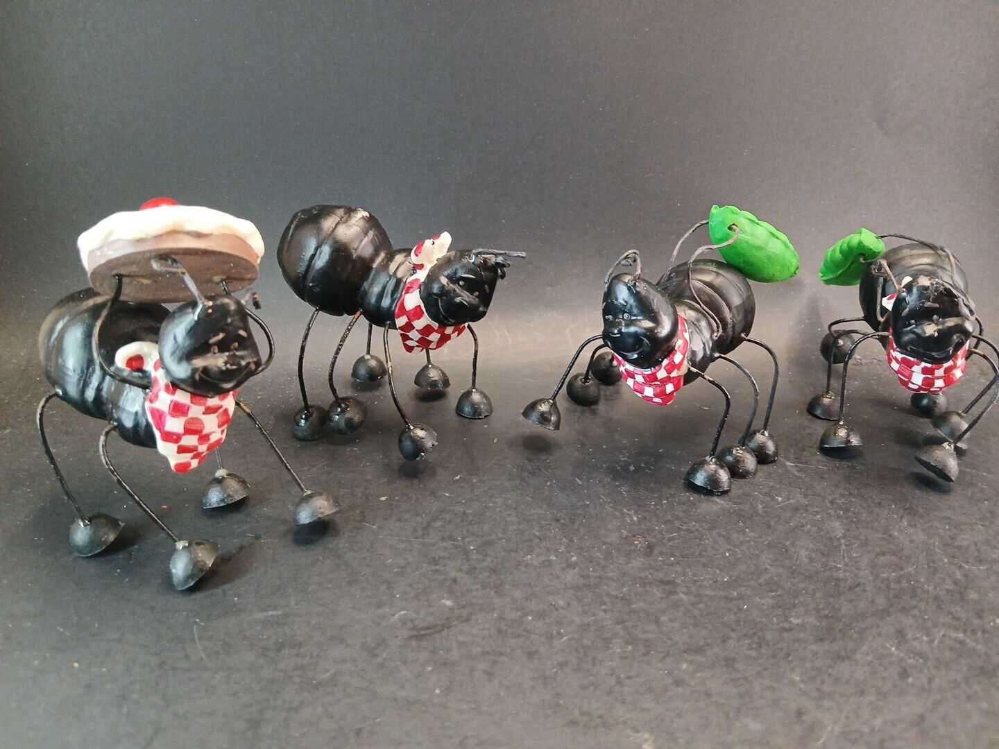 Metal Ant Figurines Set Of 4