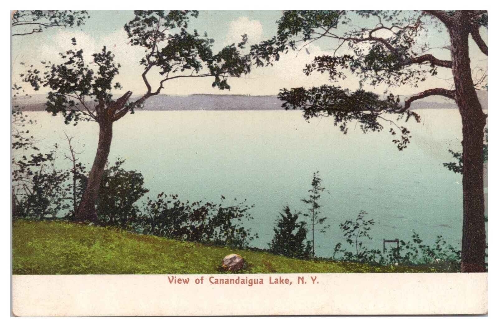 Vintage View of Canandaigua Lake New York NY Postcard Unposted Undivided Back