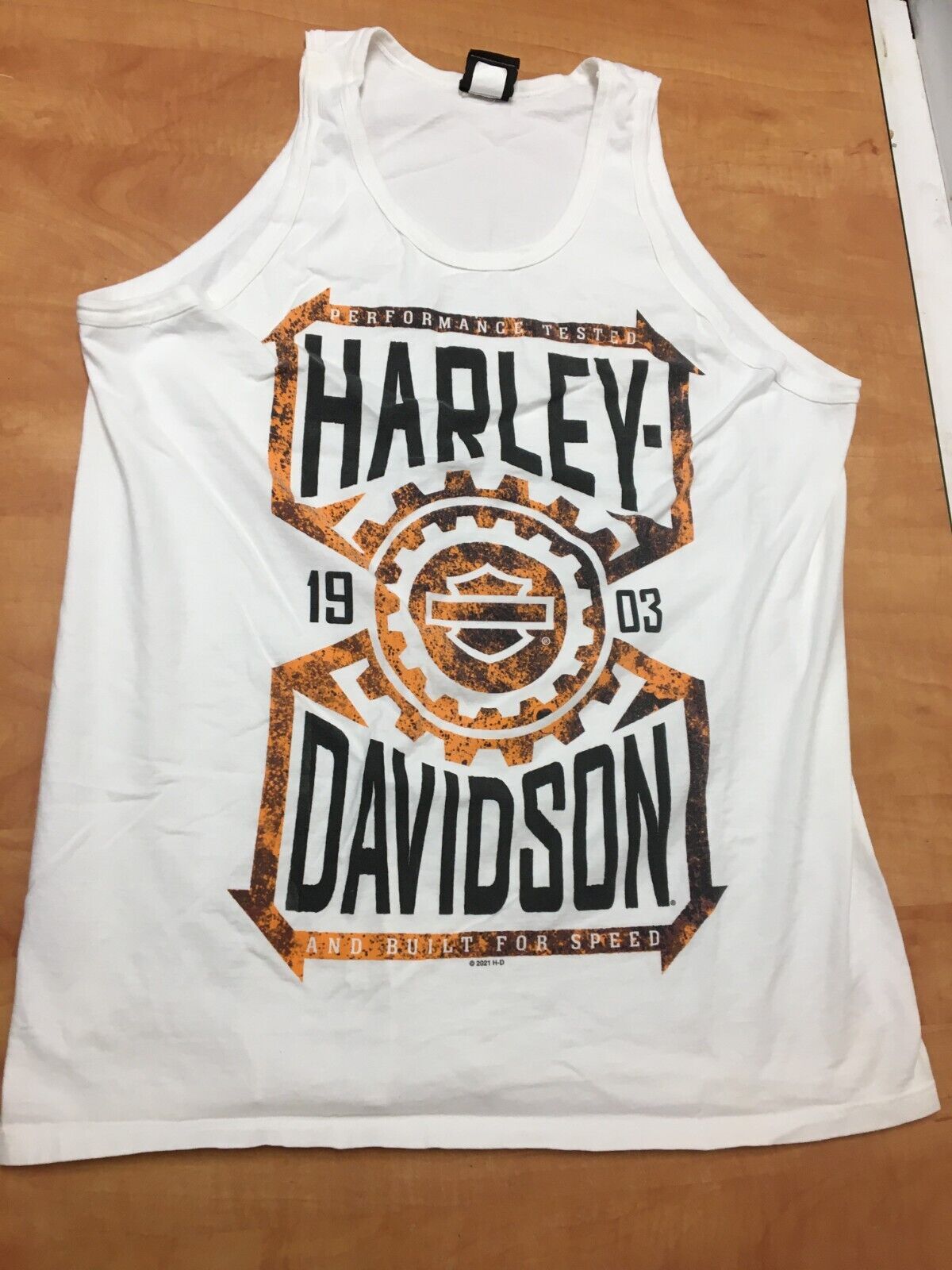 Harley-Davidson Tank Top Men\'s Size XL Sleeveless White Lakeland FL