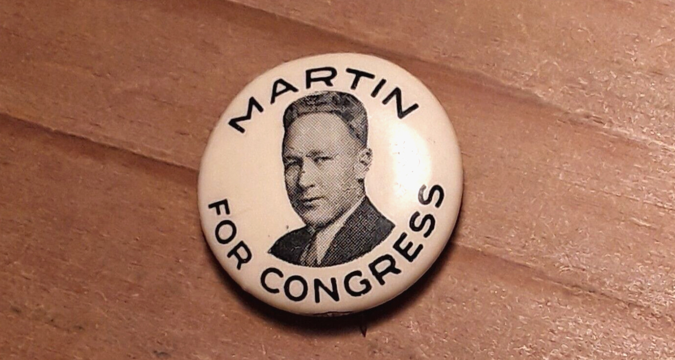 Very Nice 1950s MARTIN for CONGRESS Campaign BUTTON Thomas Ellsworth Martin IOWA