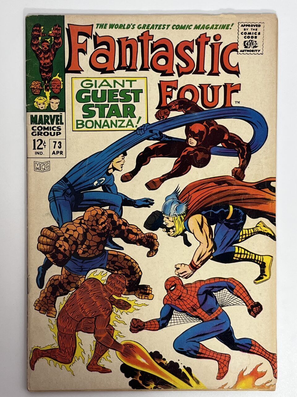 Fantastic Four #73 (1968) Classic cover art by Jack Kirby in 6.0 Fine