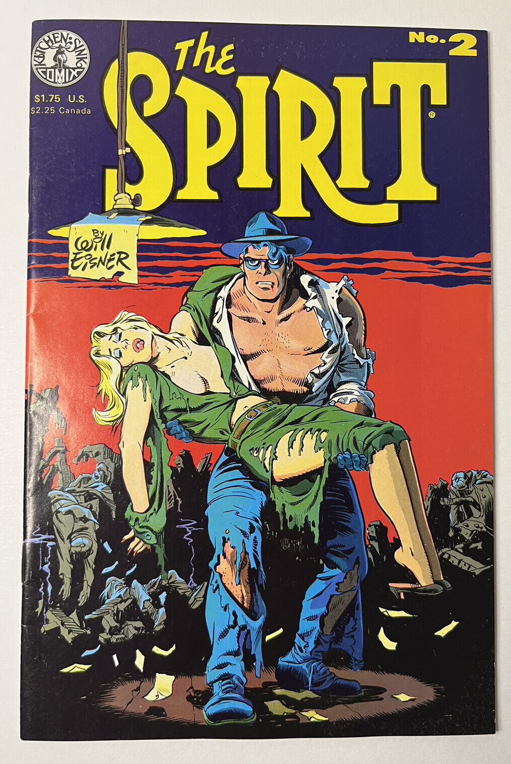 Kitchen Sink Comix ✅ The Spirit #2 Comic Book by Will Eisner 1983 Hildie & Satin