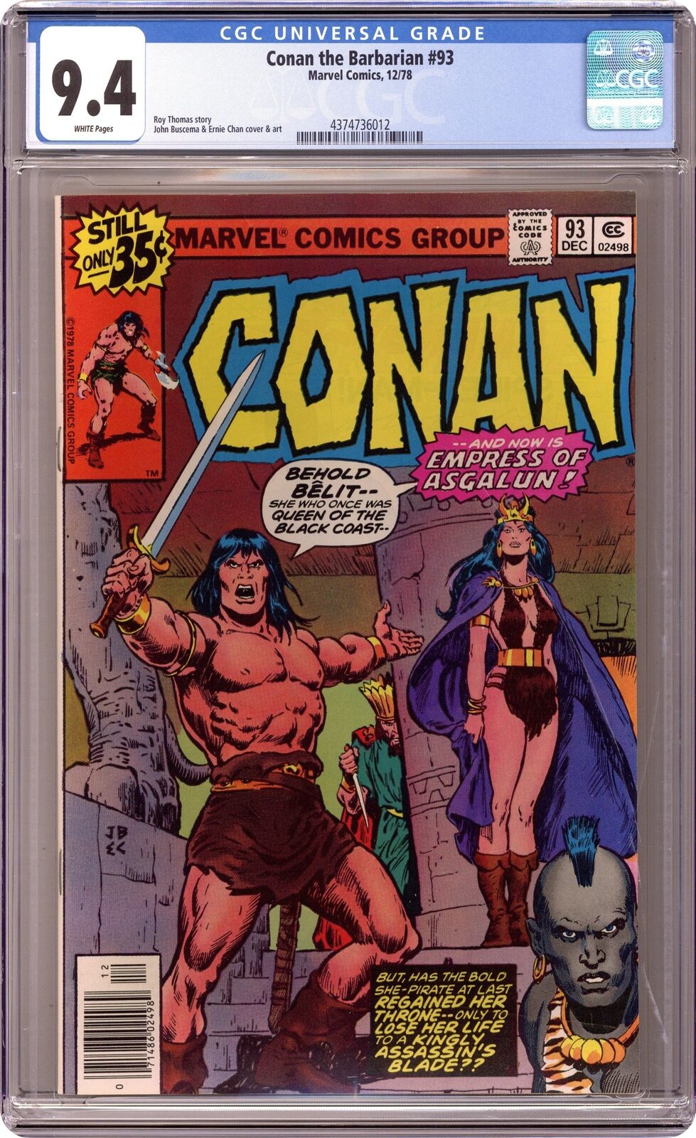 Conan the Barbarian #93 CGC 9.4 1978 4374736012