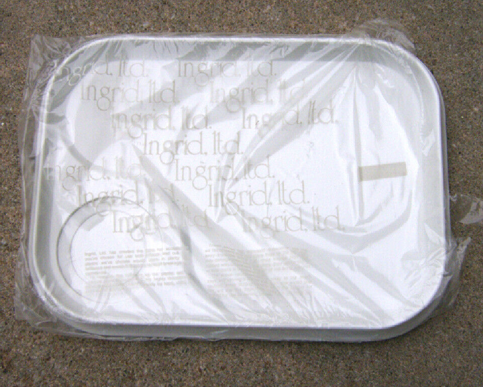 Vintage Ingrid Chicago Melmac Snack Plate in White NOS New Old Stock UNUSED