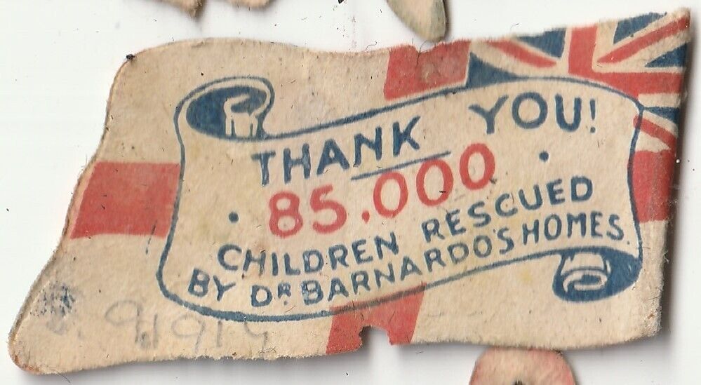WW1 Era Flag Day Charity Card: Barnardo\'s \