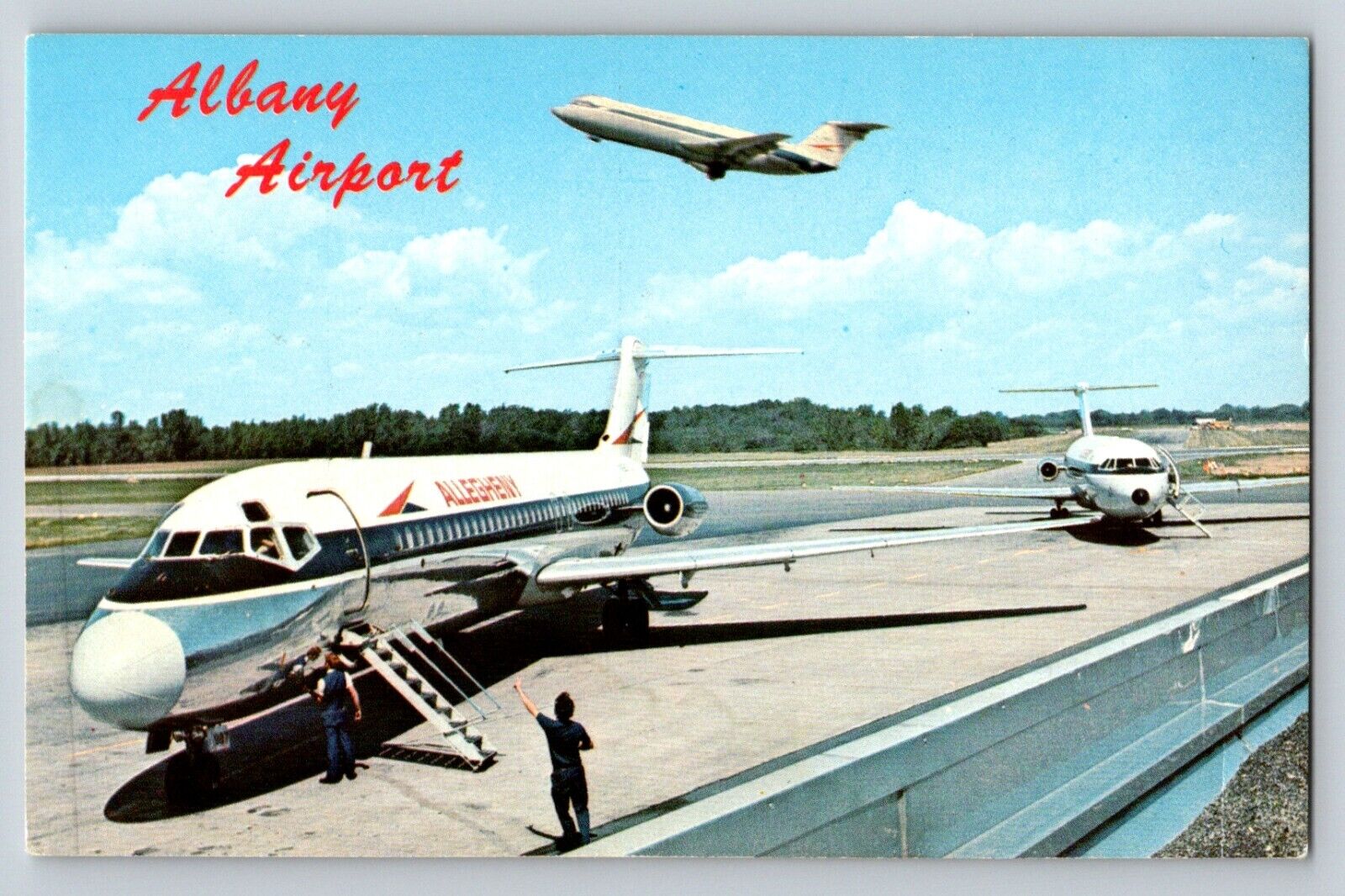 Allegheny Airlines at Albany NY Airport Postcard