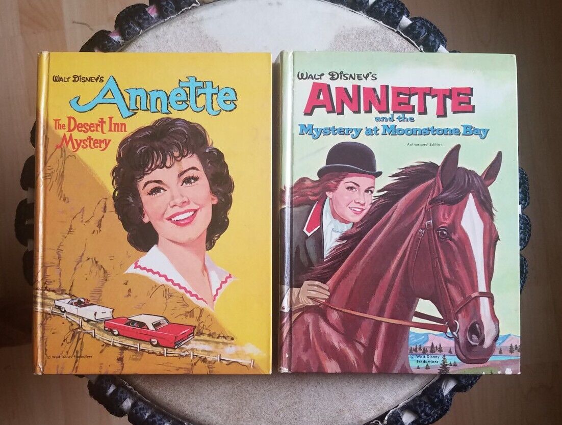 Walt Disney’s Annette Funicello Mysteries Vtg Whitman 1960s HC Books