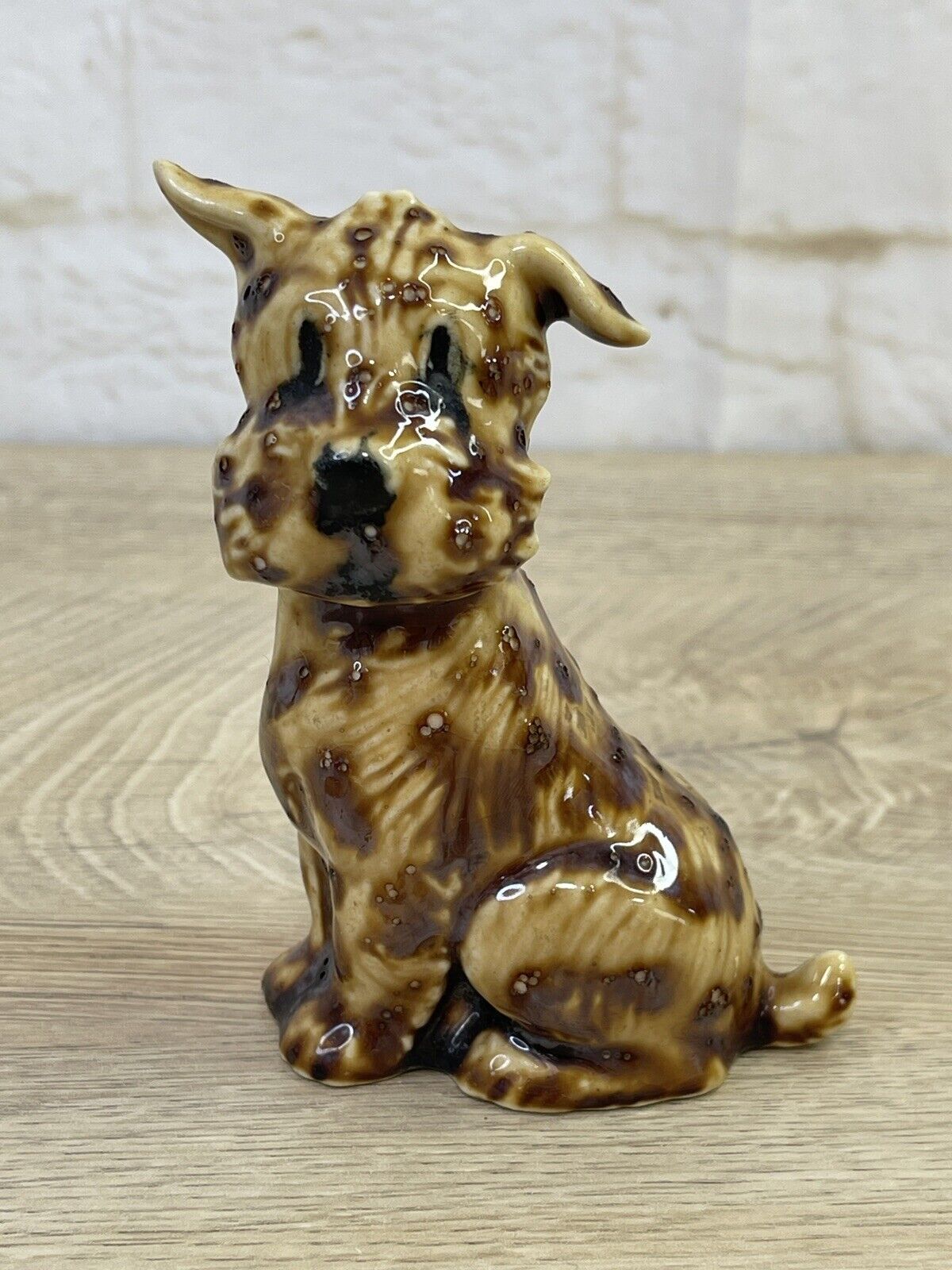 Vintage TERRIER Porcelain DOG Figurine Sitting 4\