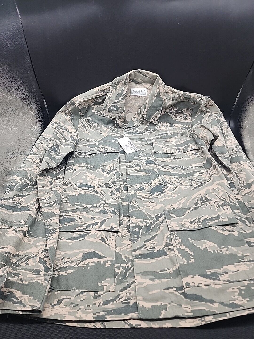 US Air Force Utility Jacket Mens 32 Regular USAF ABU Tiger Stripe Coat Uniform