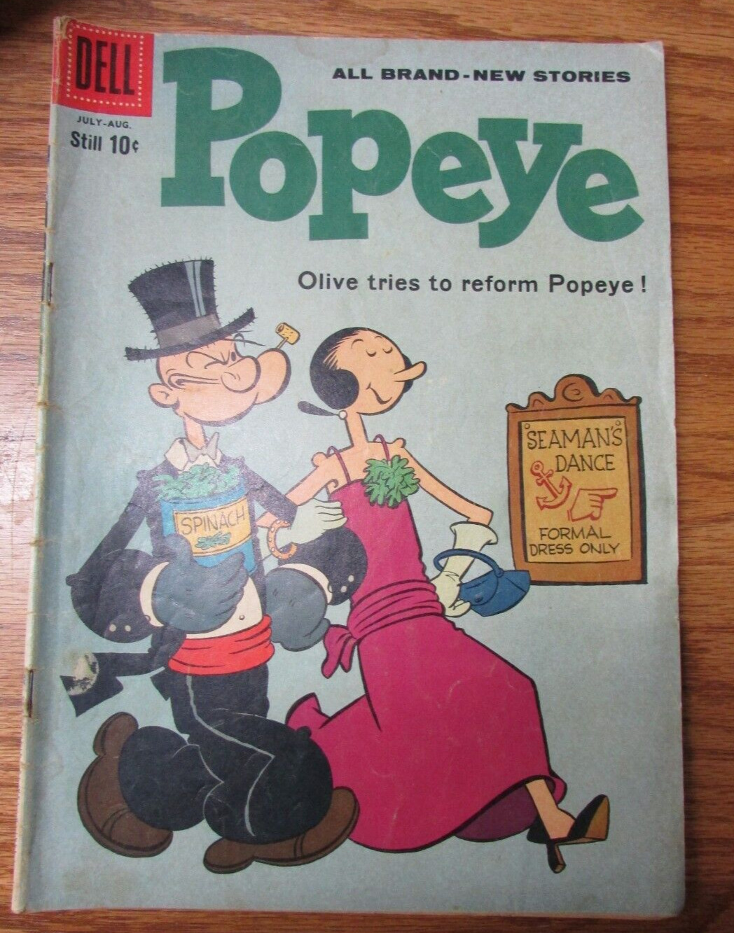 Vintage Dell Comics Popeye Olive Oil July-August Vol 1 No 54 1960 Comic Book