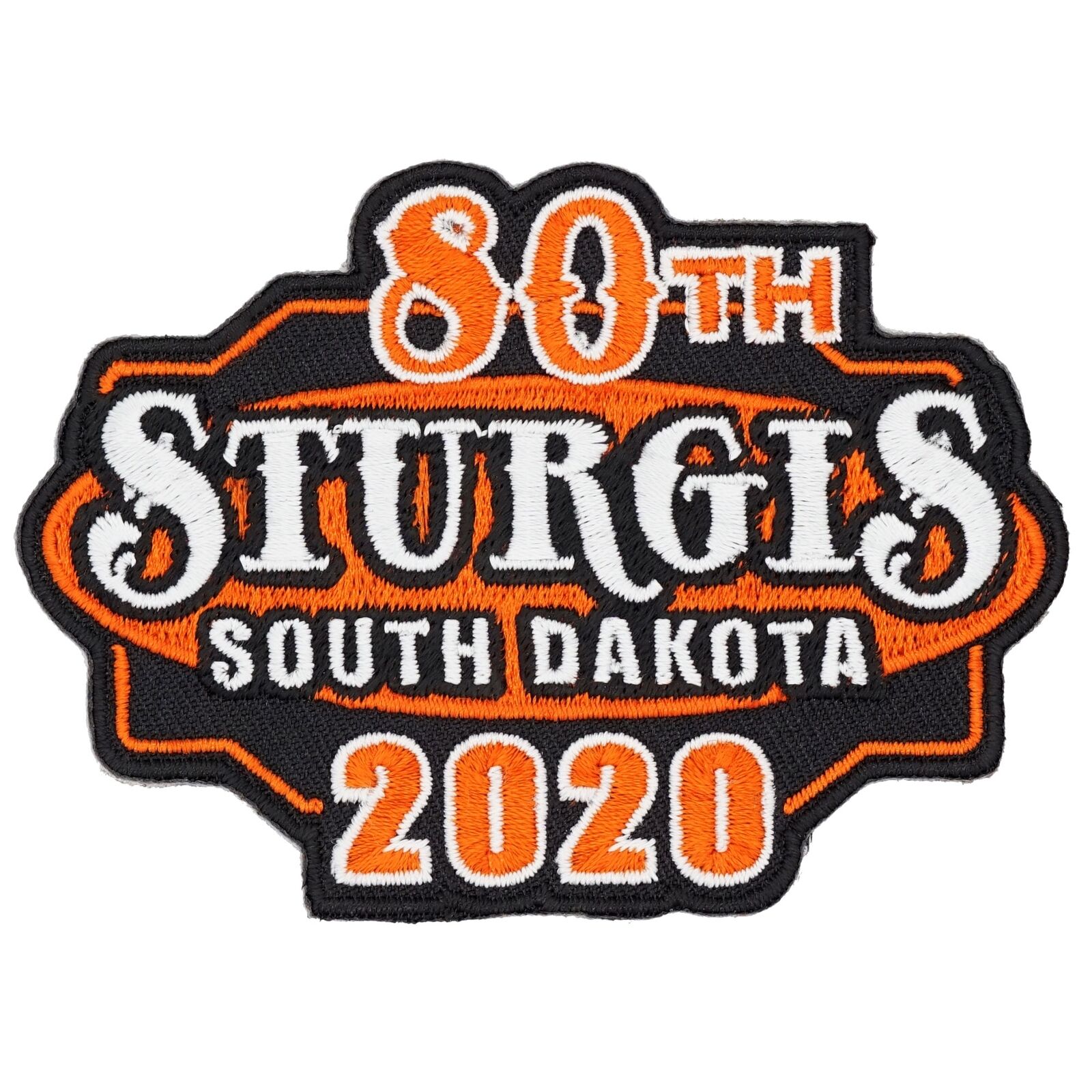 2020 Sturgis Motorcycle Rally 80th Orange & Black Event Patch