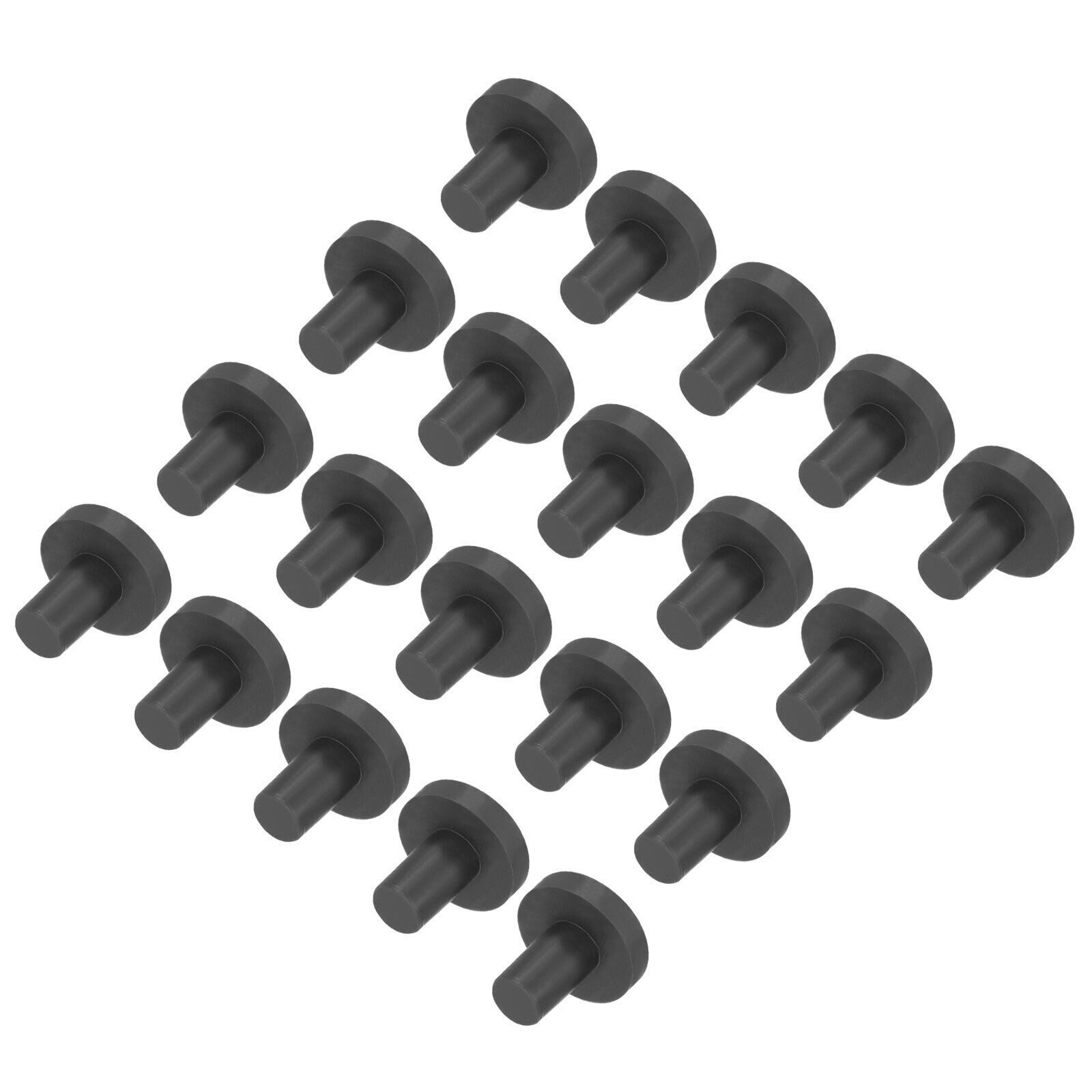 20pcs High Temp Silicone Plug Mount 4mm T Shaped Solid Rubber Stopper Hole Plugs