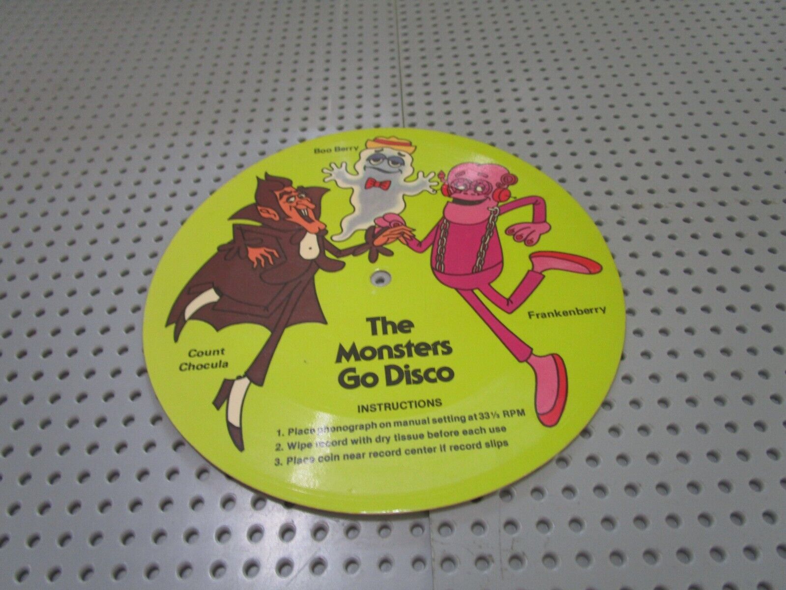 VINTAGE 1970\'S CEREAL RECORD COUNT CHOCULA & FRANKENBERRY THE MONSTERS GO DISCO