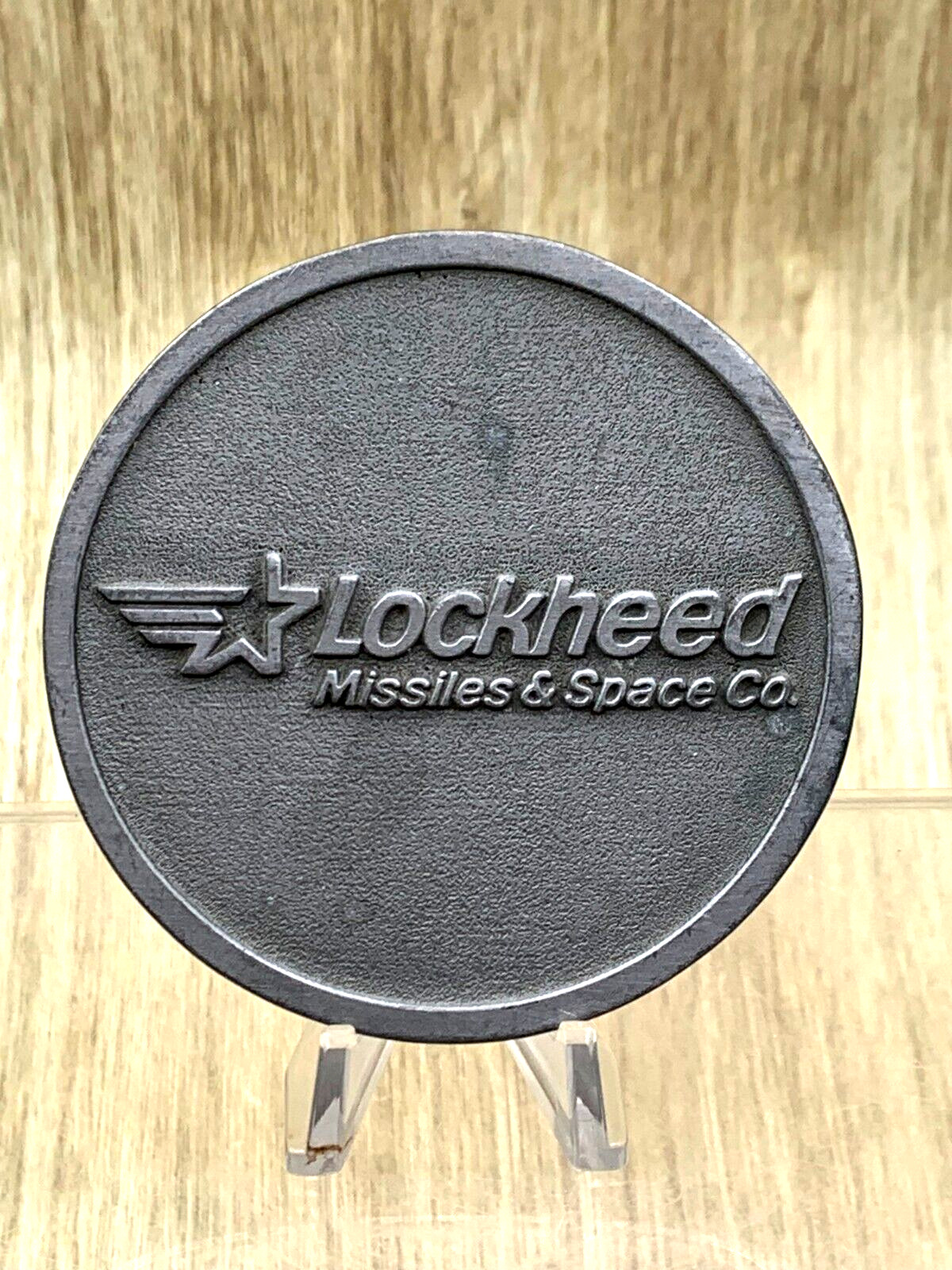 Vintage Lockheed Missile and Space Co Paperweight Aerospace Defense