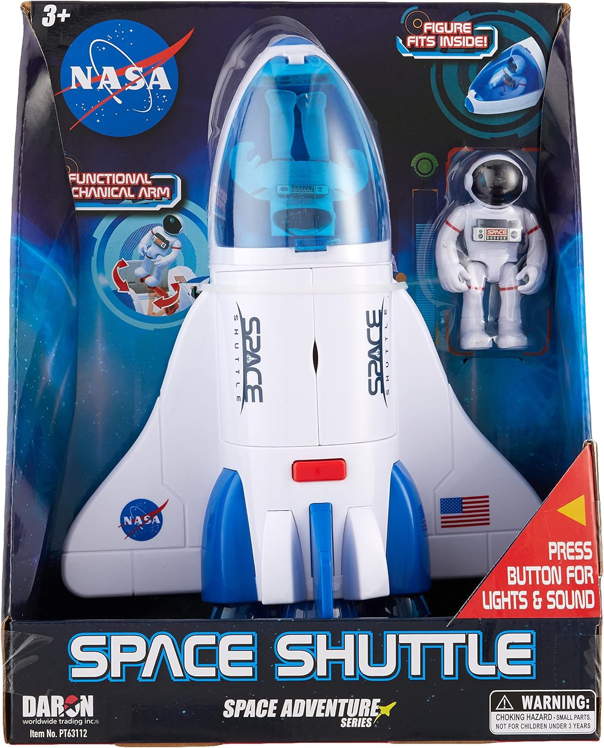 Daron NASA Space Adventure Series: Space Shuttle with Lights & Sounds & Figure,