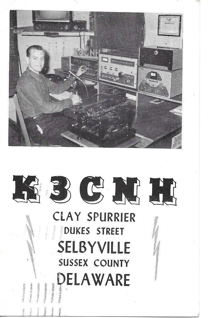 QSL  1961 Selbyville   Delaware   radio card