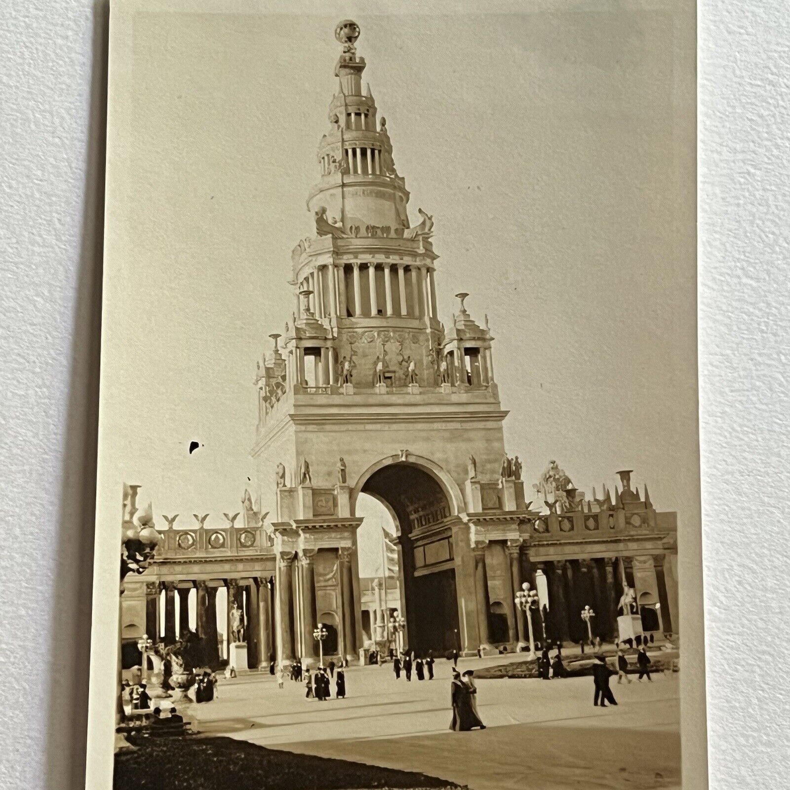 Antique Vintage Snapshot Photograph Panama-Pacific Exposition Tower Of Jewels