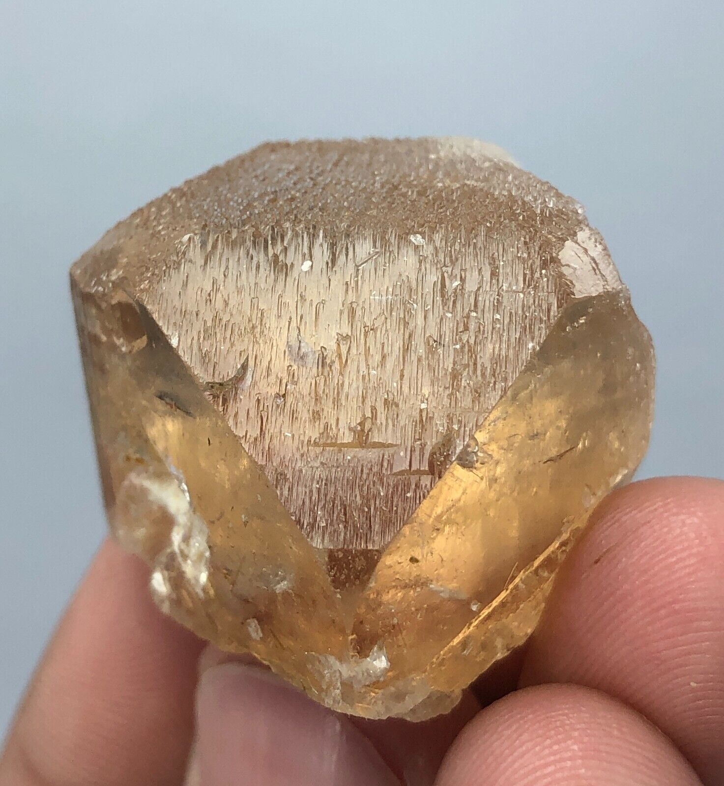 160 Carat. Etched Topaz Fully Terminated Crystal from Skardu Pakistan