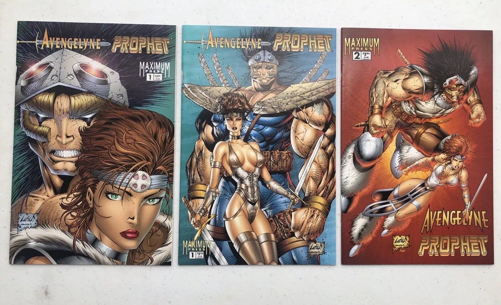 Avengelyne And Prophet Issues 1,1,2. All Liefeld Covers VF-NM