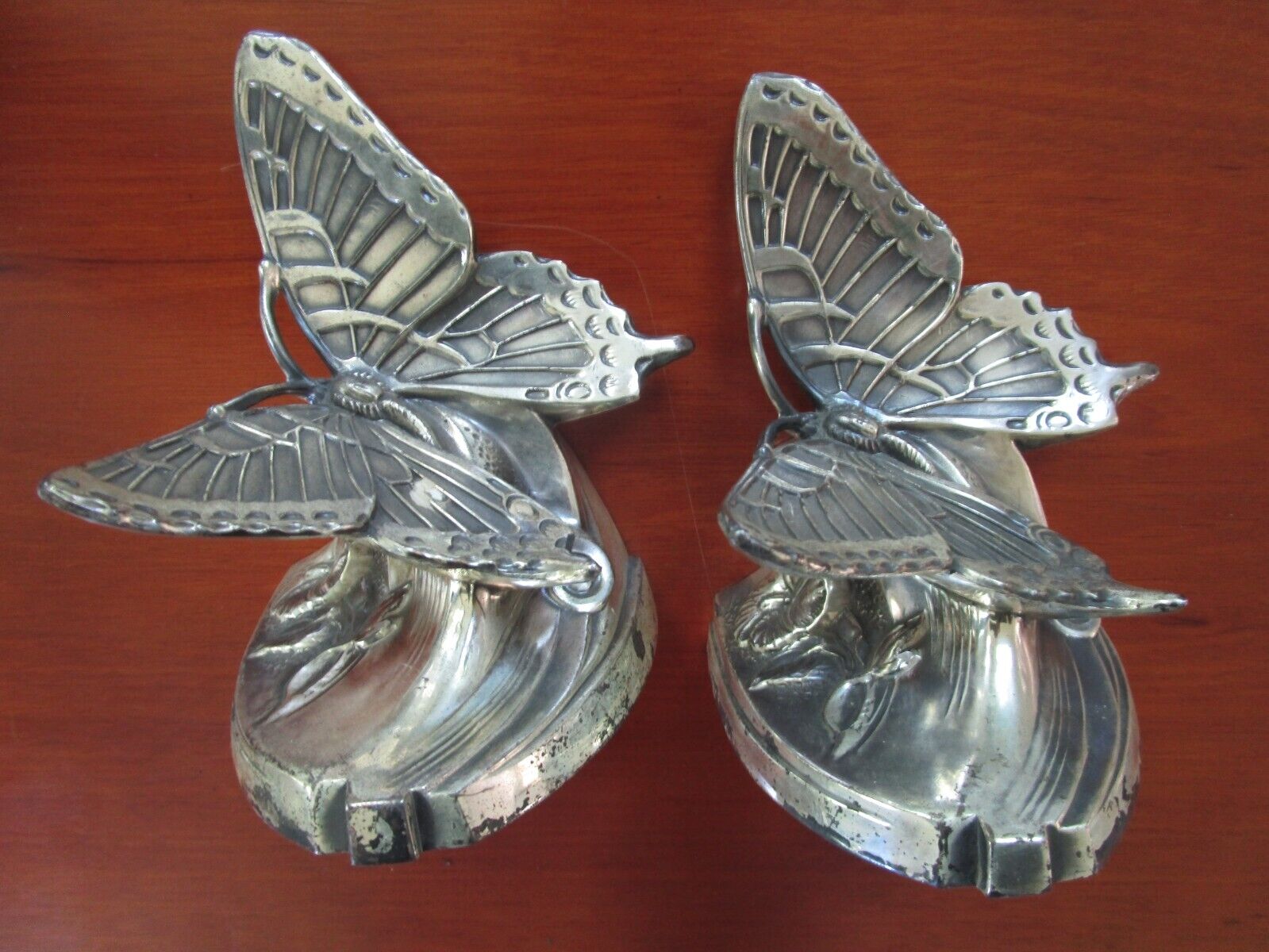 Vintage PM Craftsman Metal Butterfly Bookends Pair of (2)