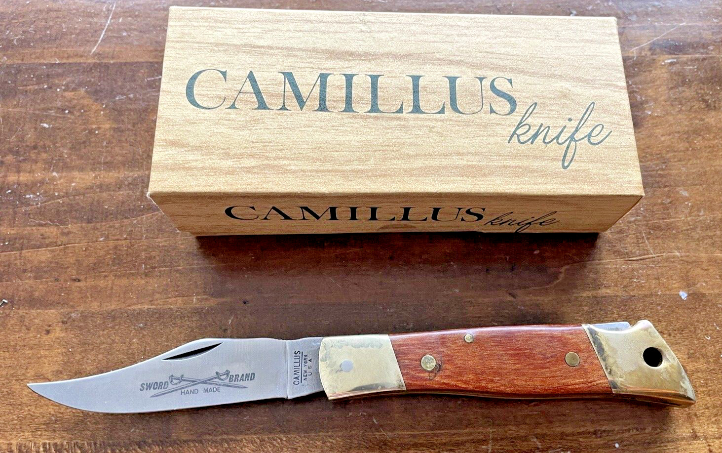 Vintage Camillus No. 4 Sword Brand Handmade Lockback Knife W/ Sheath--616.24