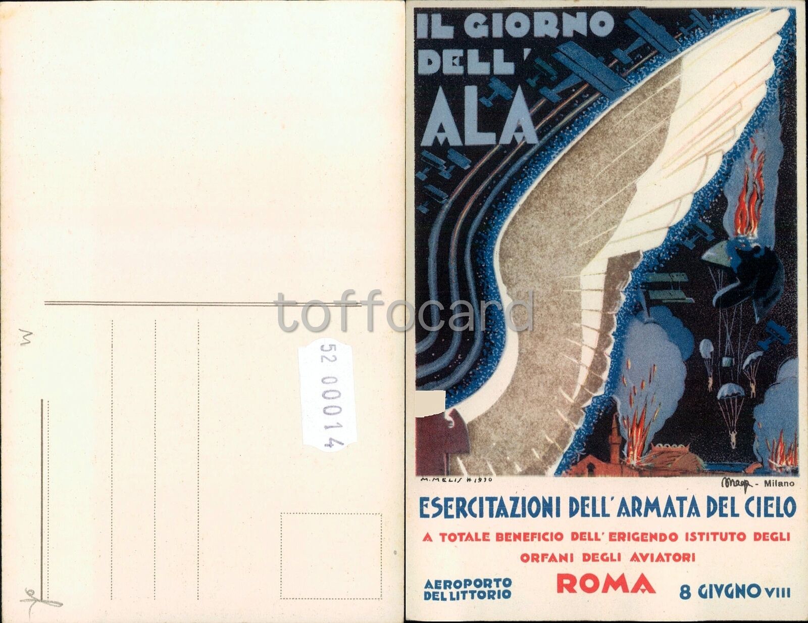 Propaganda WW2-AVIAZIONE-IL Day Dell\' Wing Roma 1930-B52-14