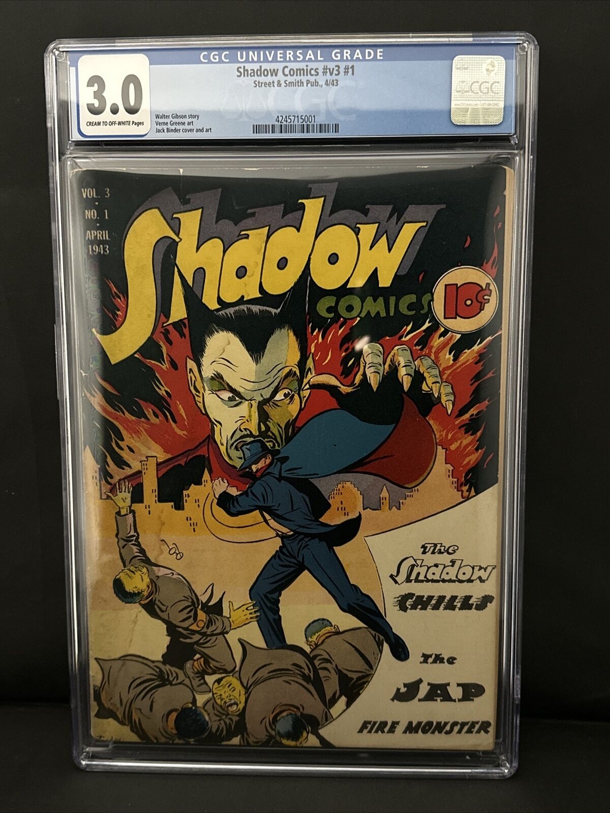 Shadow Comics #v3 #1 CGC 1.5 1943 Classic Devil Cover Pre-Code Horror