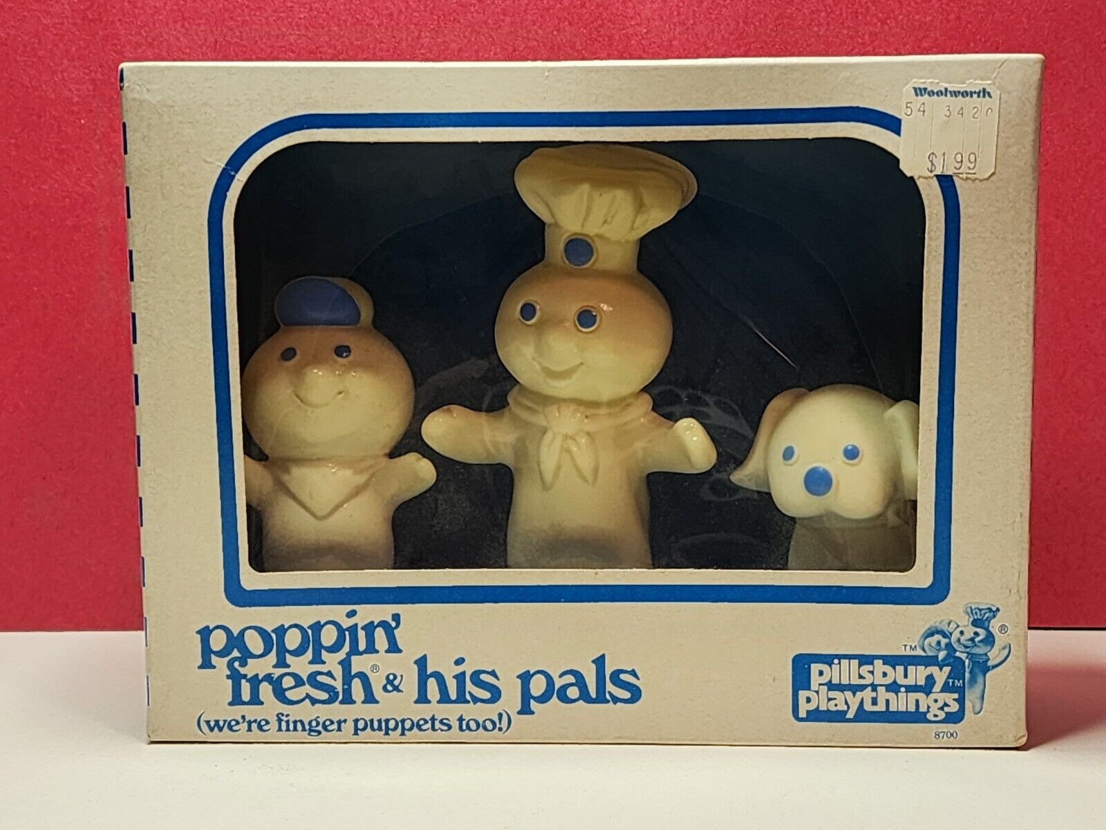 Pillsbury Playthings Poppin’ Fresh Dough Boy Popper Finger Puppets New In Box