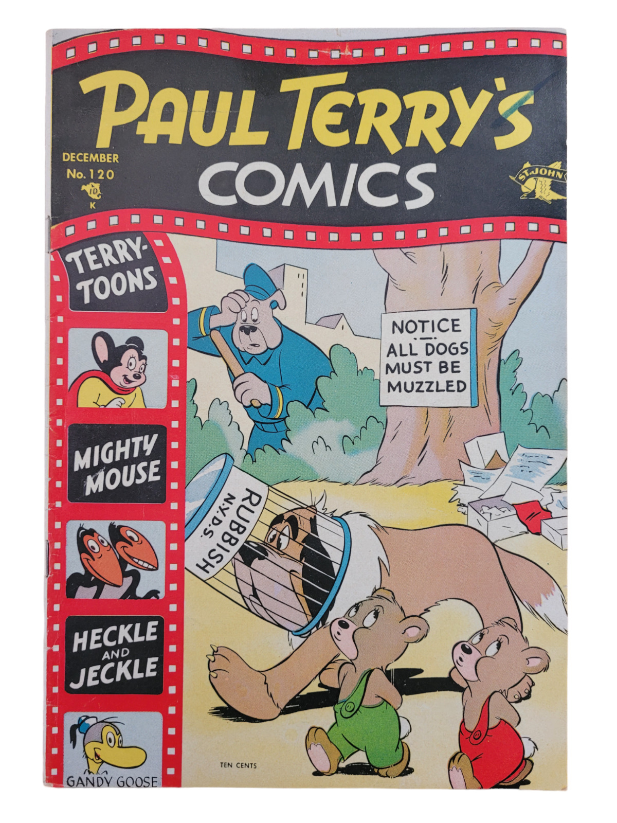 Paul Terry\'s Comics #120 1954 Golden Age Comic Book Mighty Mouse VG+/VG/FN RAW