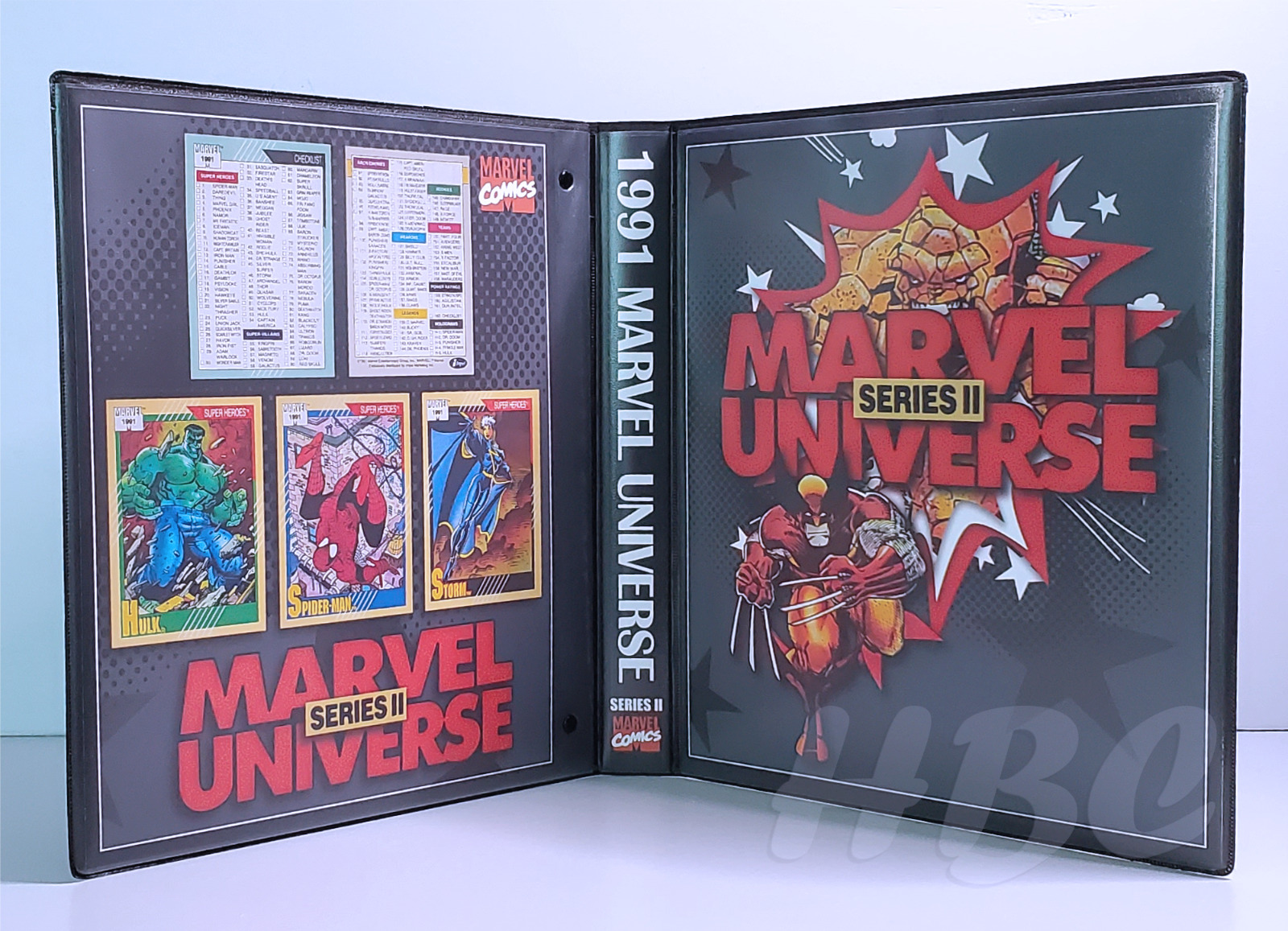Custom Graphics Marvel 1991 MARVEL UNIVERSE SERIES 2 Inserts (Binder Included) 